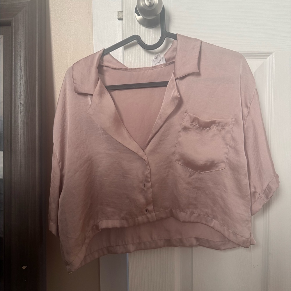 Women's Pink Cropped Top